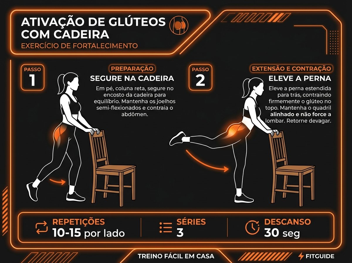 DIA 1 - Ativação de Glúteos com Cadeira